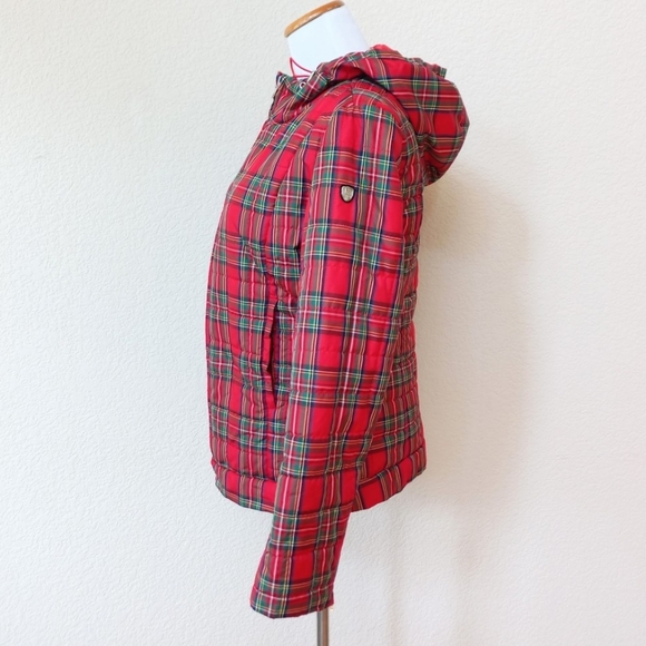 Ralph Lauren Red Plaid Puffer Jacket - Picture 2 of 7